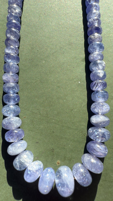 ONE OF A KIND GRADUATED TANZANITE NECKLACE