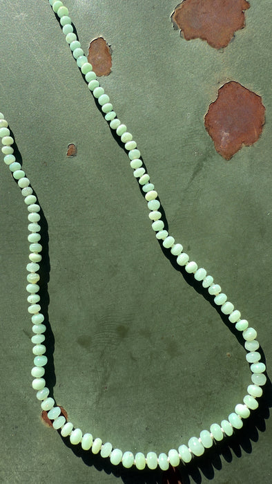 3mm MINTY GREEN CHRYSOPRASE CANDY NECKLACE