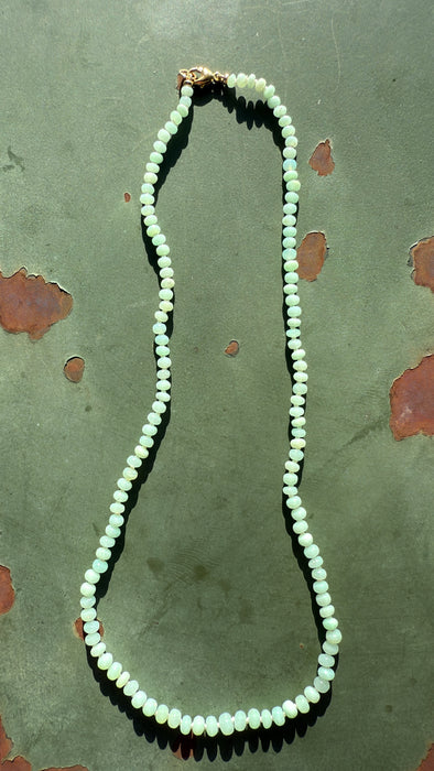 3mm MINTY GREEN CHRYSOPRASE CANDY NECKLACE