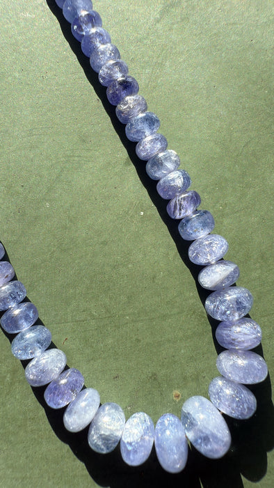 ONE OF A KIND GRADUATED TANZANITE NECKLACE