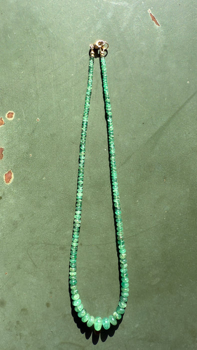 ONE OF A KIND EMERALD RONDELLE NECKLACE