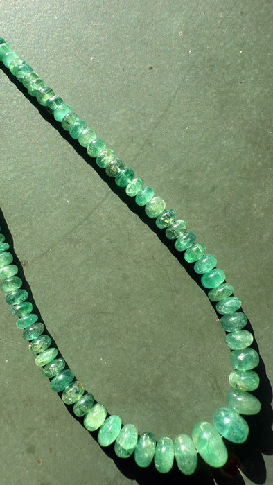 ONE OF A KIND EMERALD RONDELLE NECKLACE