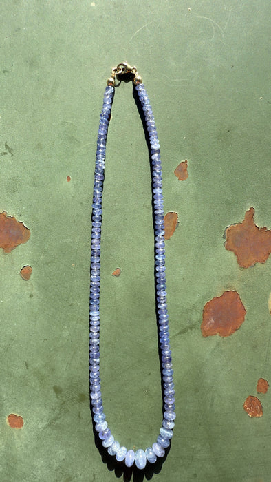 ONE OF A KIND GRADUATED TANZANITE NECKLACE