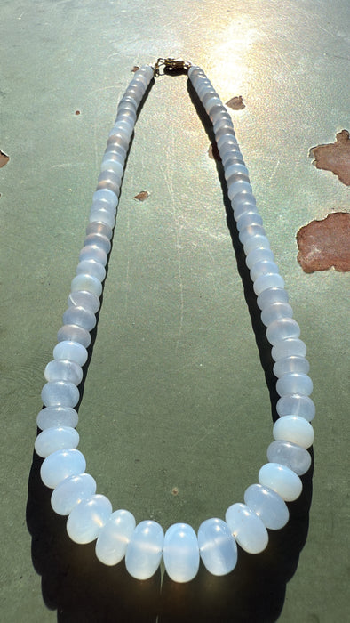 ONE OF A KIND GRADUATED CHALCEDONY NECKLACE