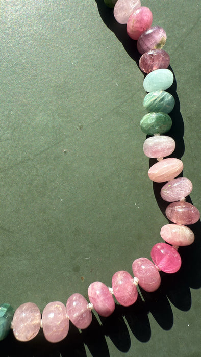 9mm AFGHANI TOURMALINE RONDELLE NECKLACE
