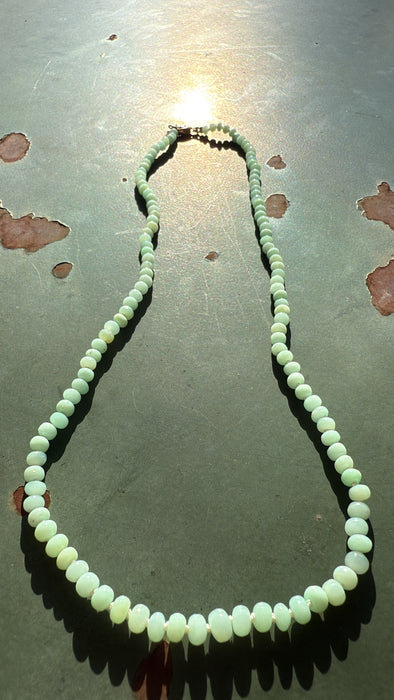 3mm MINTY GREEN CHRYSOPRASE CANDY NECKLACE