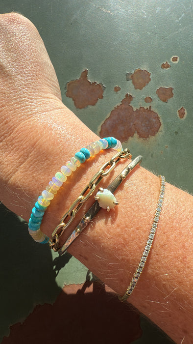 ARM CANDY: TURQUOISE & OPAL 7.75"