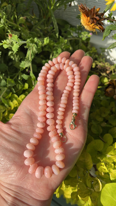 AAA PINK PERUVIAN OPAL NECKLACE