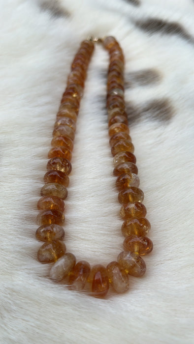 ONE OF A KIND SUNSTONE RONDELLE NECKLACE