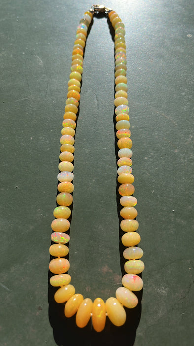 ONE OF A KIND ETHIOPIAN HONEY OPAL NECKLACE