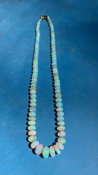 GRADUATED AAA ETHIOPIAN OPAL CANDY NECKLACE