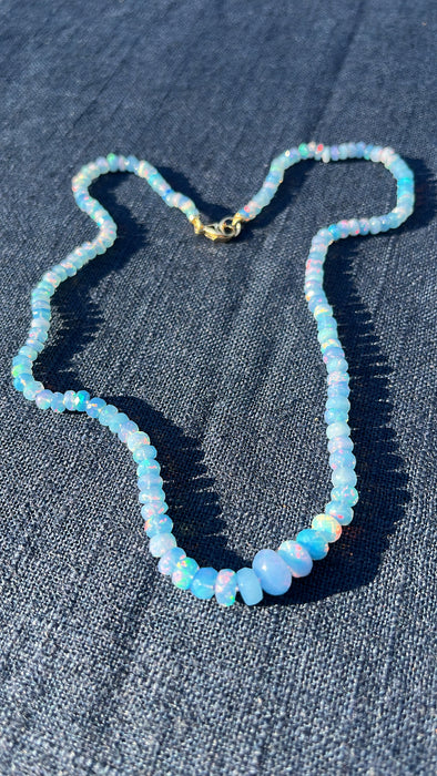 NEON OPAL NECKLACE-LARGE LILAC