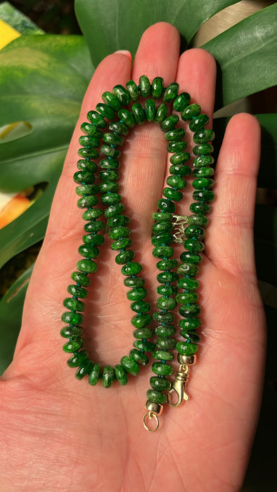 ONE OF A KIND CHROME DIOPSIDE NECKLACE
